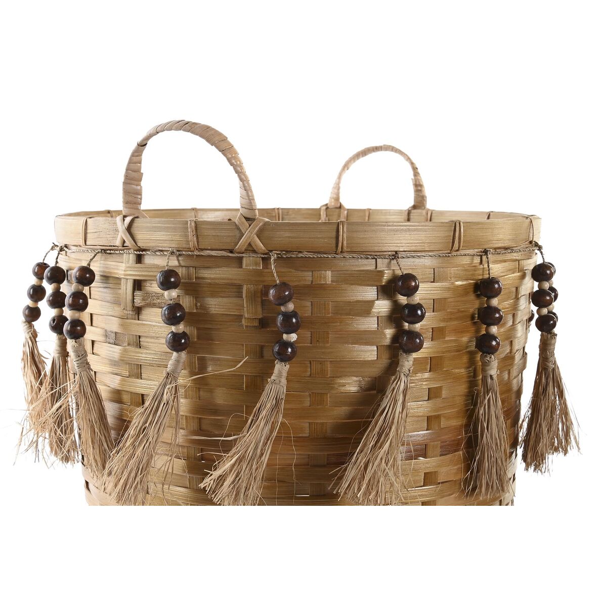 Set de Coșuri DKD Home Decor Multicolor Bambus (3 Piese)